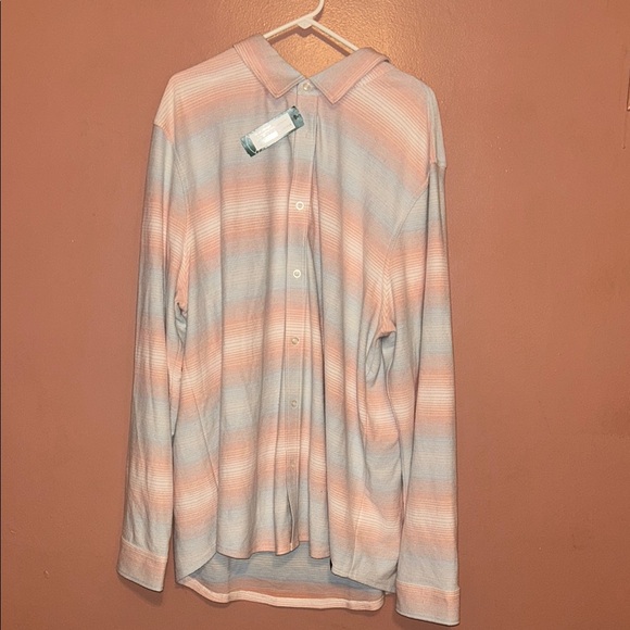 Threads 4 Thought Pastel Striped Button Down Shirt - Picture 1 of 7
